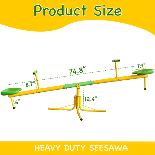 Outdoor Seesaw 360 Degree Rotating Seesaw Playground Equipment