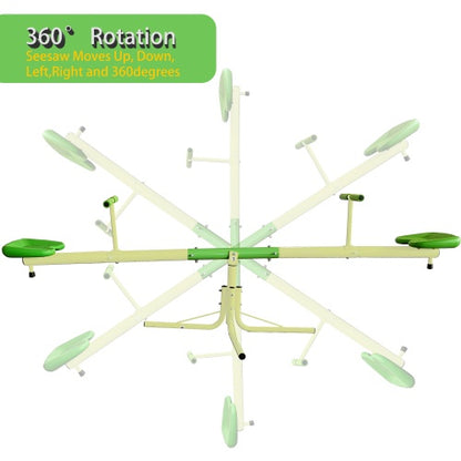 Upgraded Seesaw, Swivel 360 Degree Toddler Sitting And Rotating Seesaw, Outdoor Play Equipment For Kids In Backyard Playground