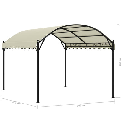 vidaXL Gazebo Fabric Cream