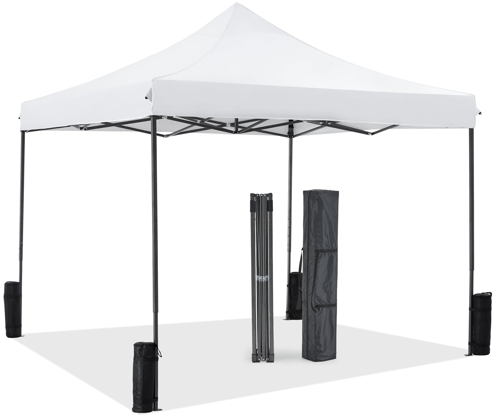 10 X 10ft  Up Canopy Tent Easy Setup Outdoor Shade Instant Portable Sun Shelter Canopy Tent For Parties Camping Beach