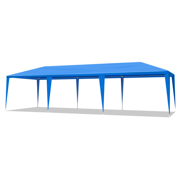 10X30ft Blue 8 Pieces, Pergola, Iron PE Cloth