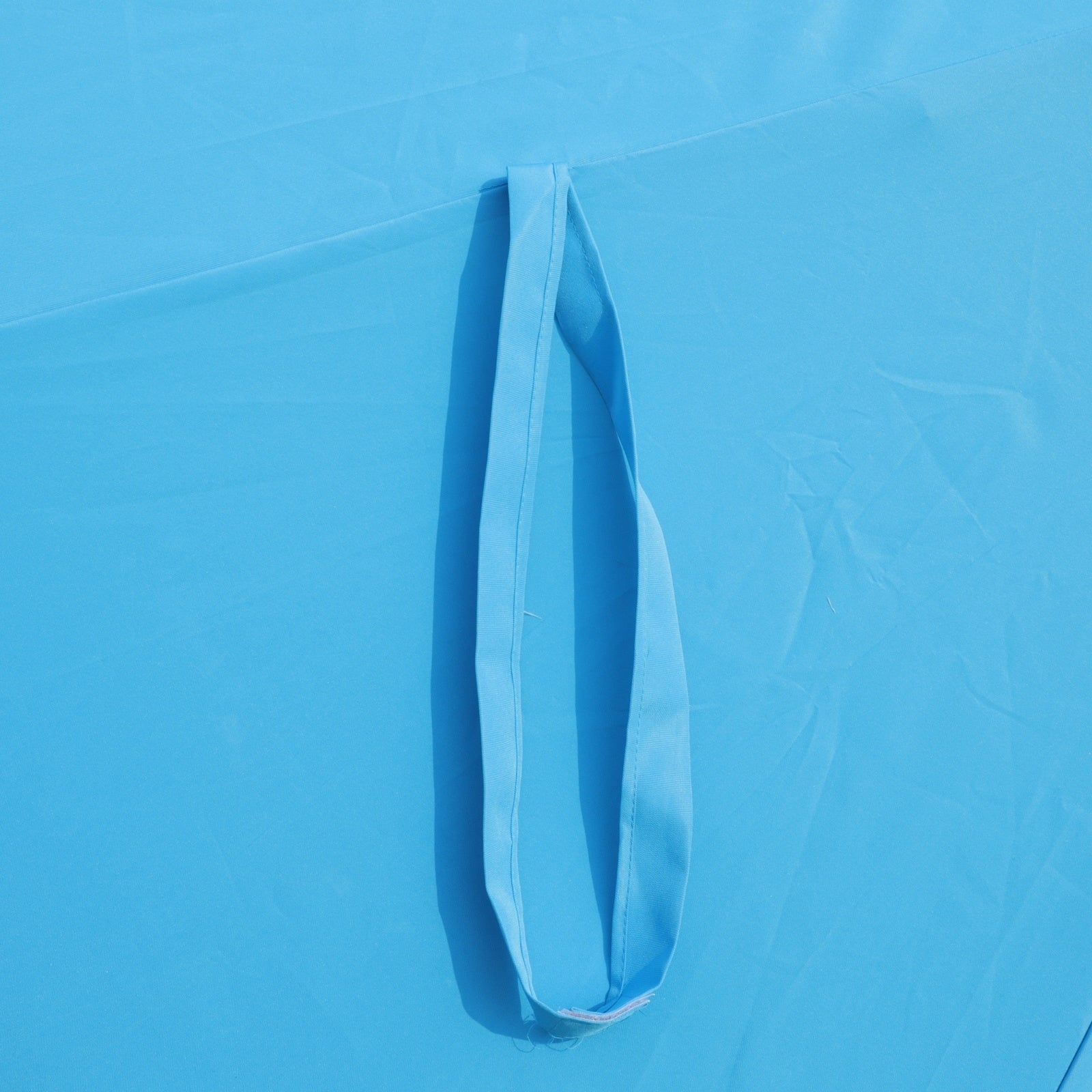 15x9ft Large Double-Sided Rectangular Outdoor Twin Patio Market Umbrella With Light And Base- Blue