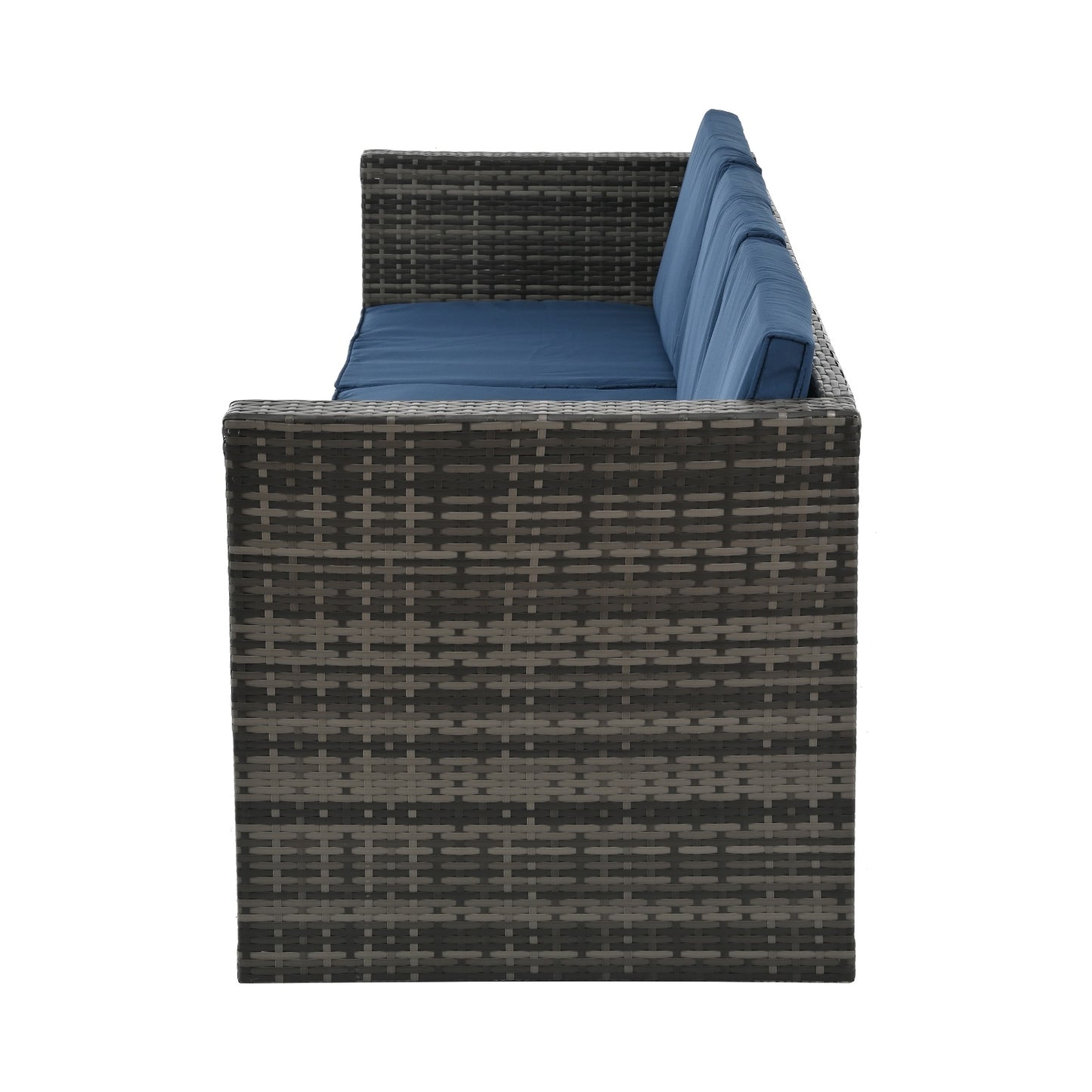 Patio Furniture, Outdoor Furniture, Seasonal PE Wicker Furniture,5 Set Wicker Furniture With Plywood - Outdoor Chilling