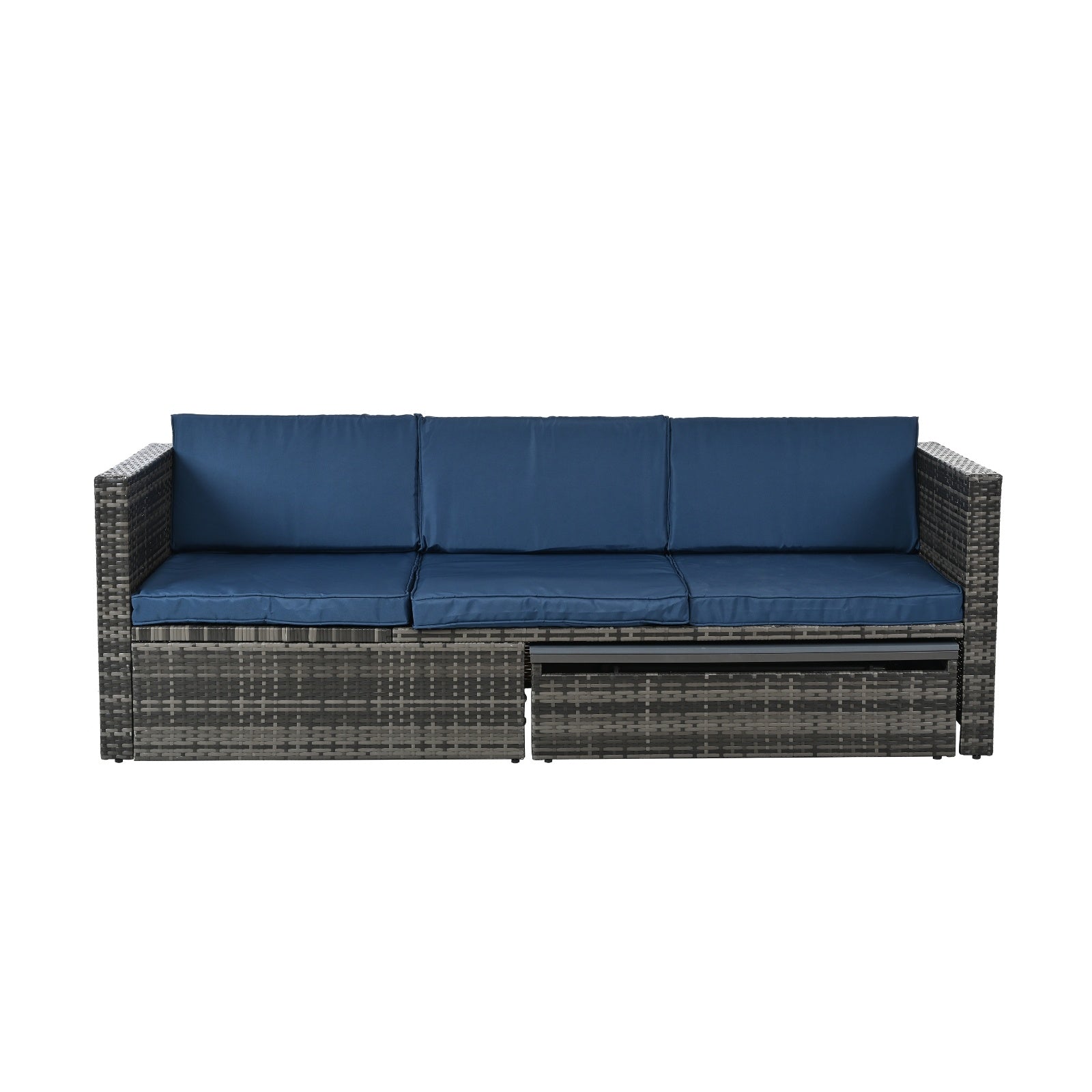 Patio Furniture, Outdoor Furniture, Seasonal PE Wicker Furniture,5 Set Wicker Furniture With Plywood - Outdoor Chilling