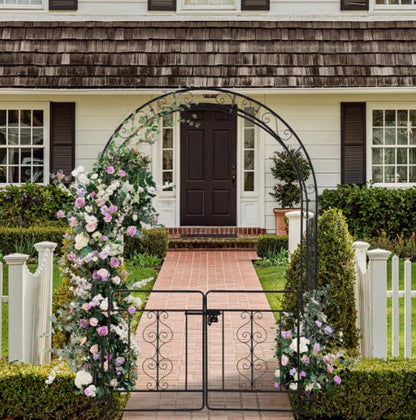 7ft, Black, Double-decked, Rounded Roof, With Door, Wrought Iron, Iron Arch, Courtyard