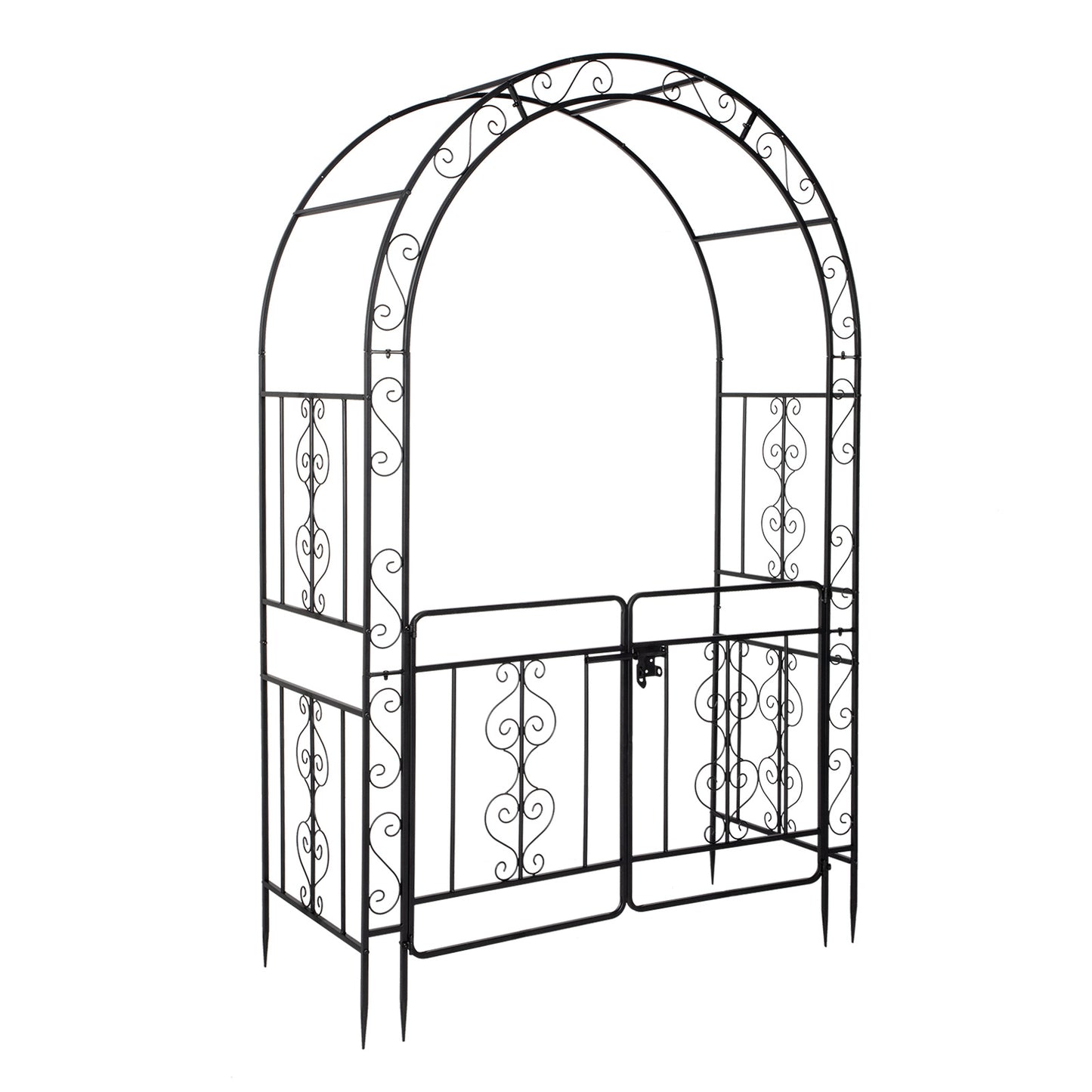 7ft, Black, Double-decked, Rounded Roof, With Door, Wrought Iron, Iron Arch, Courtyard