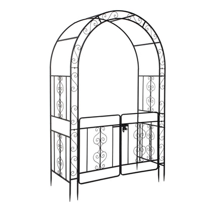 7ft, Black, Double-decked, Rounded Roof, With Door, Wrought Iron, Iron Arch, Courtyard