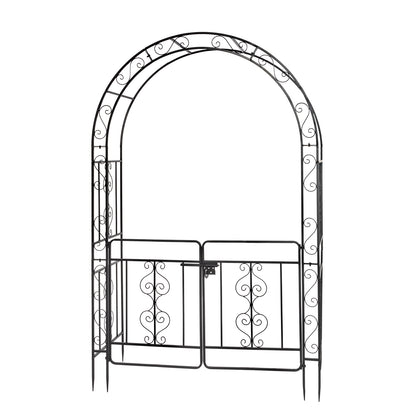 7ft, Black, Double-decked, Rounded Roof, With Door, Wrought Iron, Iron Arch, Courtyard