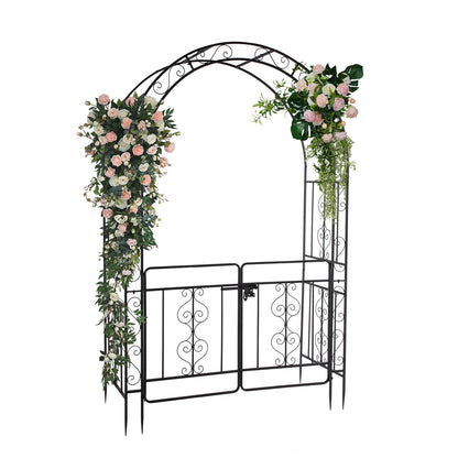 7ft, Black, Double-decked, Rounded Roof, With Door, Wrought Iron, Iron Arch, Courtyard