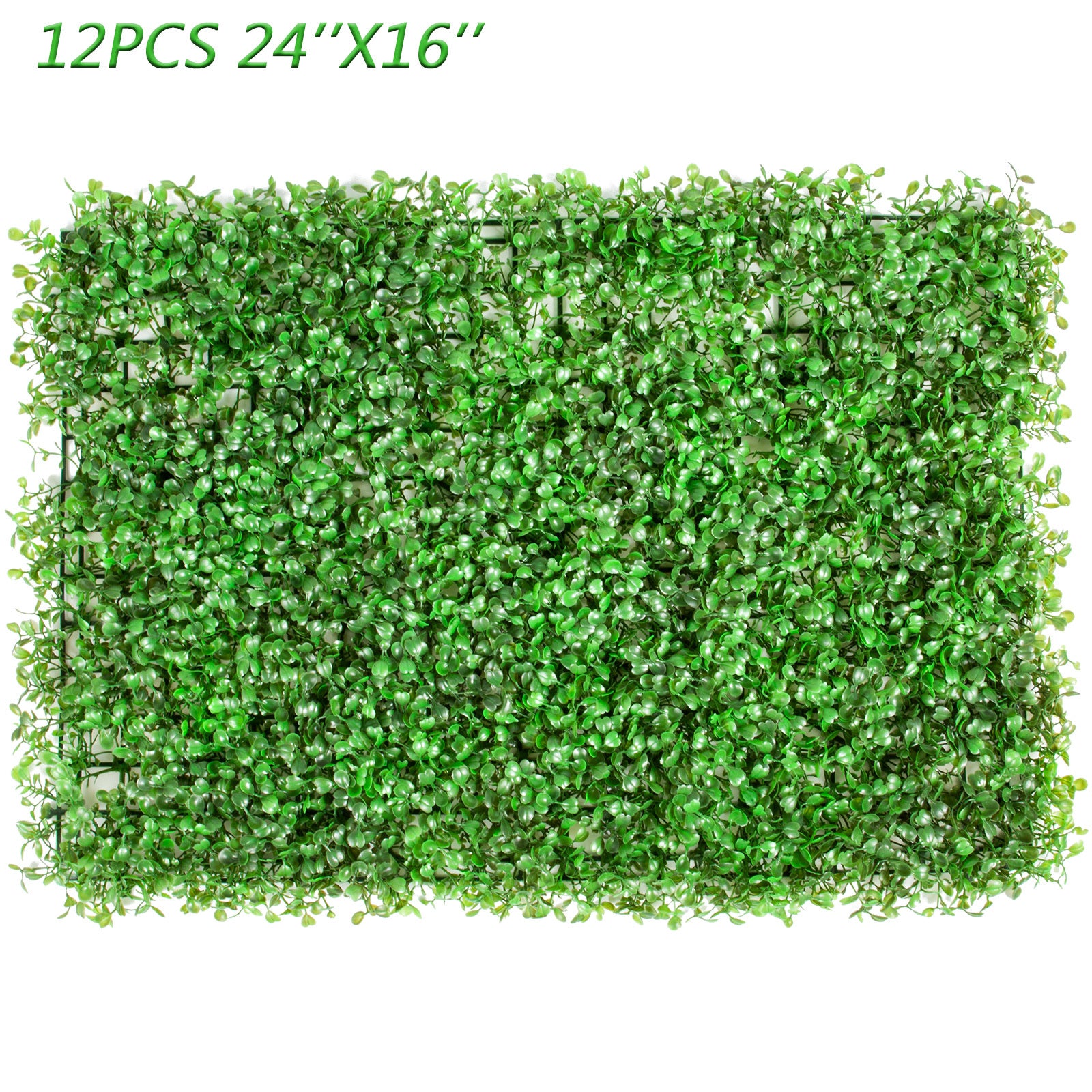 VEVOR 12PCS Grass Wall Panels For 32 SQ Feet, Boxwood Hedge Wall Panels, Artificial Grass Wall, Privacy Hedge Screen UV Protected For Outdoor Indoor Garden Fence Backyard