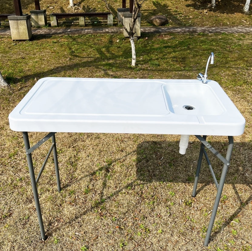 Outdoor Fish And Game Cutting Cleaning Table W Sink And Faucet