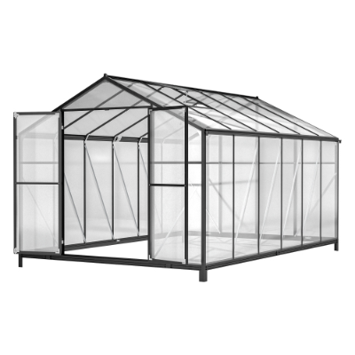 8 X 12'Outdoor Greenhouse, Heavy Duty Polycarbonate Greenhouse, Large Walk-in Greenhouse With Double Doors And Two Ventilation Windows, Aluminum Greenhouse For Outdoor Greenhouse Garden Backyard