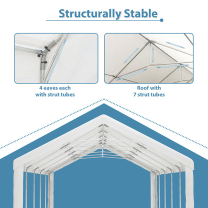 20x20FT Party Tent Heavy Duty, Large Wedding Event Shelters With 2 Storage Bags & Removable Sidewalls, Outdoor Canopy Gazebo Commercial Tents For Parties Carport Camping Garden Patio