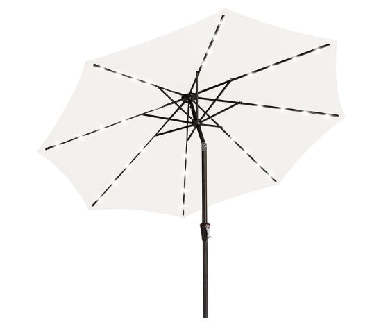 Nix KS All-Iron Lamp Beads Pillar Umbrella 9-8-38- Off-White - Outdoor Chilling