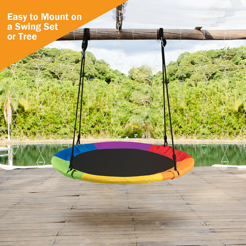 40 Inch Flying Saucer Tree Swing Outdoor Play For Kids