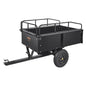 VEVOR Heavy Duty ATV Trailer Steel Dump Cart, 750-Pound 15 Cubic Feet, Garden Utility Trailer With Removable Sides For Riding Lawn Mower Tractor - Outdoor Chilling