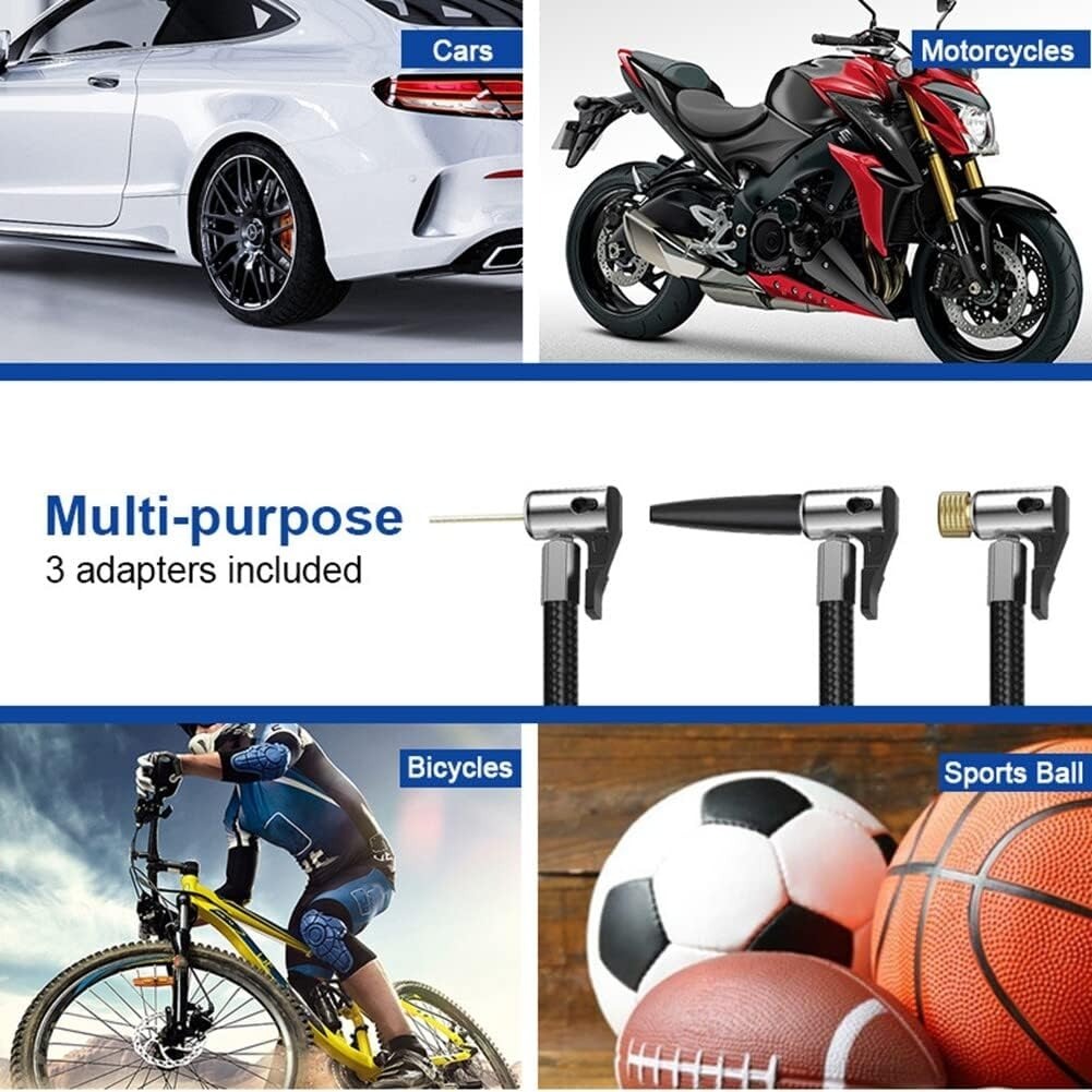 Tire Inflator Portable Air Compressor,Portable Electric Inflator 150PSI Cordless Electric Ball Inflator Rechargeable Bicycle Air  Inflator With Digital LED Display - Outdoor Chilling