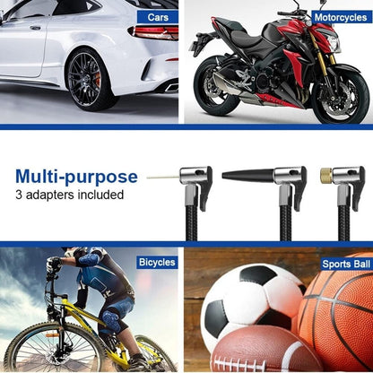 Tire Inflator Portable Air Compressor,Portable Electric Inflator 150PSI Cordless Electric Ball Inflator Rechargeable Bicycle Air  Inflator With Digital LED Display - Outdoor Chilling