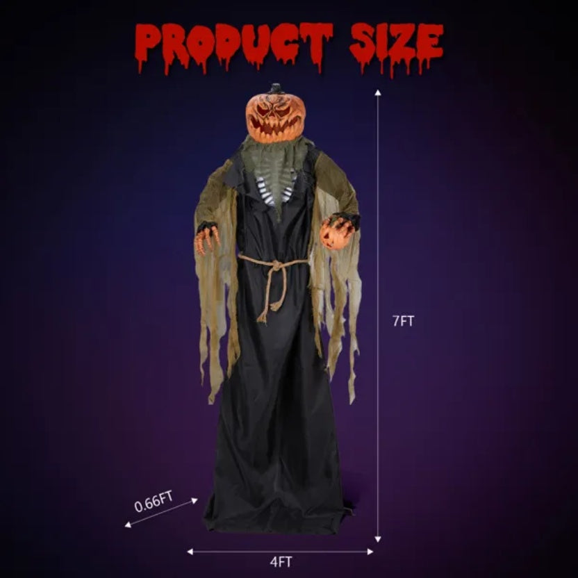 7ft Pumpkin Halloween Standing Decoration