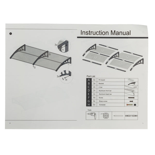 Brown Board, Black Bracket Canopy