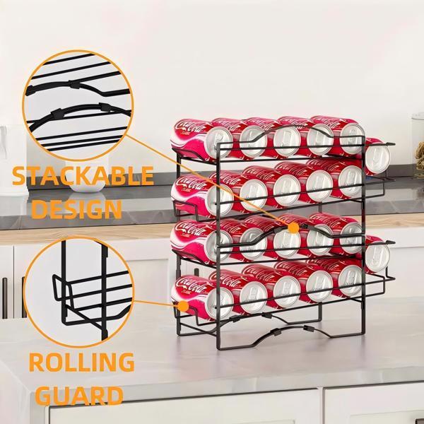 2pcs Kitchen Soda Canned Sorting Rack