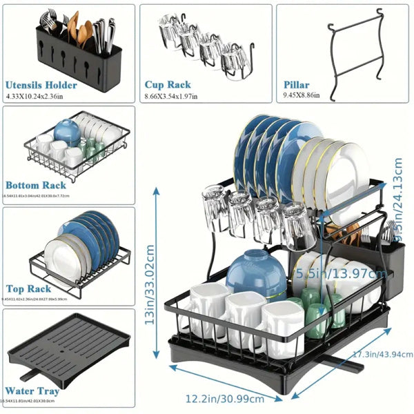 Kitchen Counter Large Cutlery Drain Rack