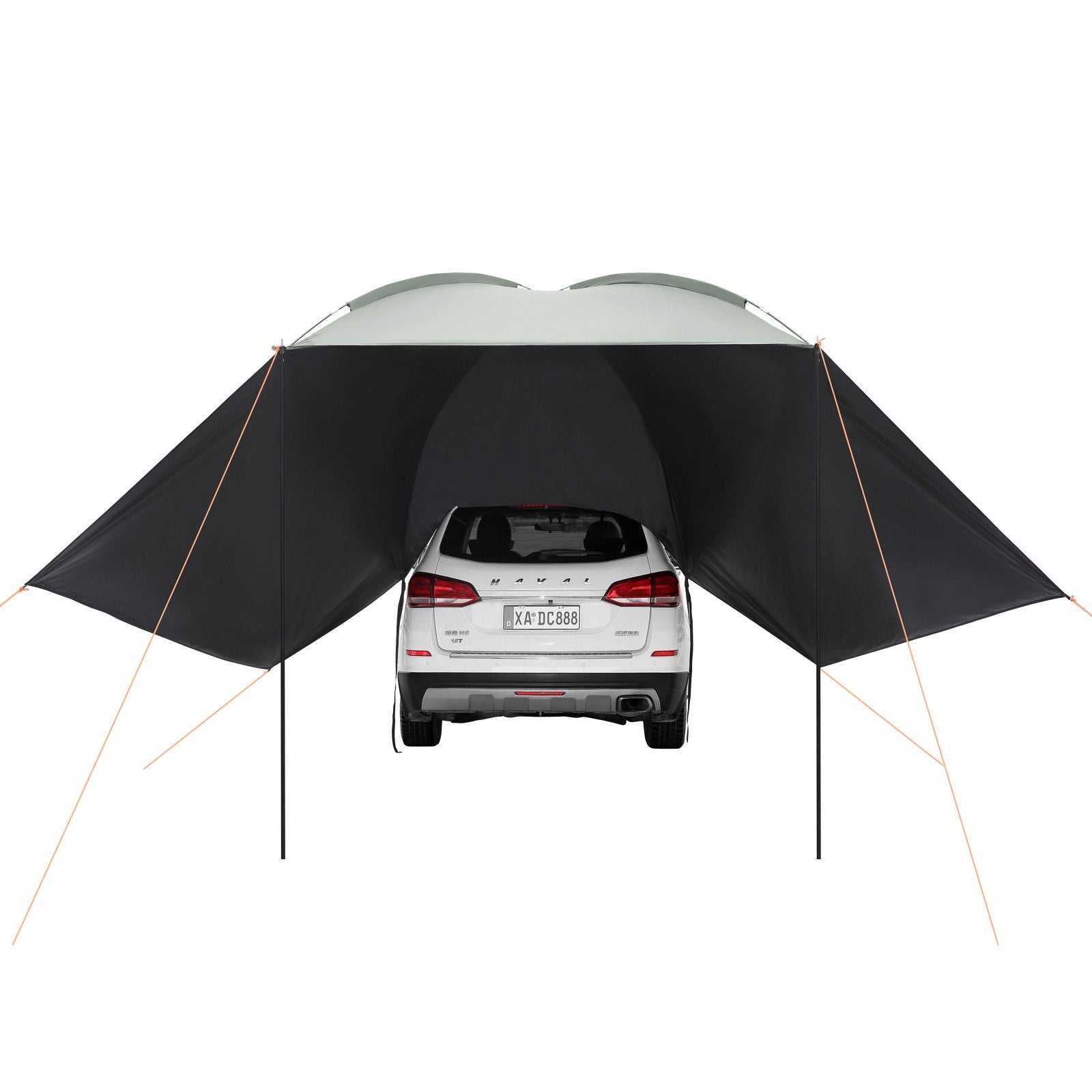 VEVOR Vehicle Awning, Large Shade Coverage Car Side Awning, PU2000mm UV50  Car Awning With Extended Side Canopies And Portable Storage Bag, Suitable For Truck, SUV, Van, Campers