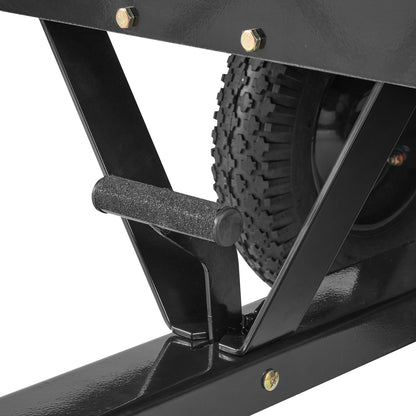 VEVOR Heavy Duty ATV Trailer Steel Dump Cart, 750-Pound 15 Cubic Feet, Garden Utility Trailer With Removable Sides For Riding Lawn Mower Tractor - Outdoor Chilling