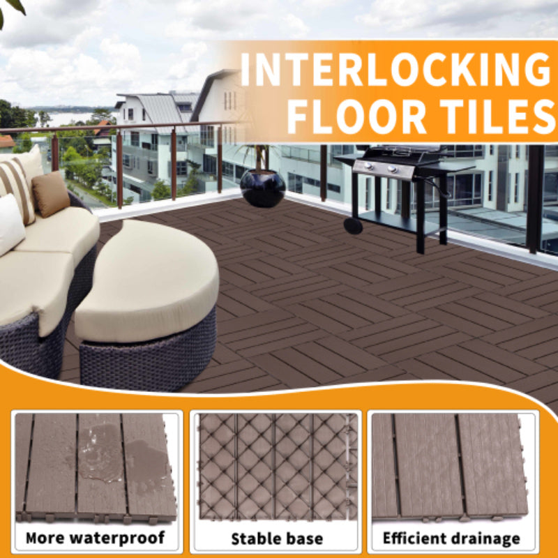 Plastic Interlocking Deck Tiles