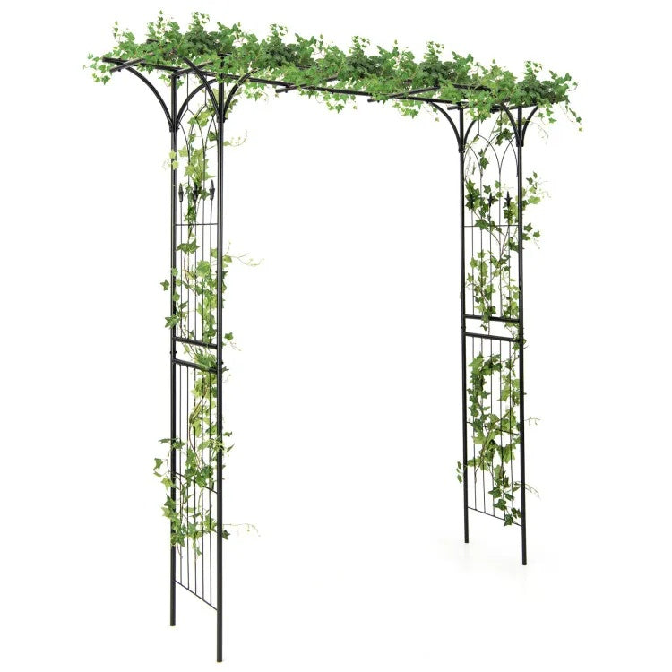 81 Inch Garden Arbor Metal Archway For Climbing Plants - Outdoor Chilling