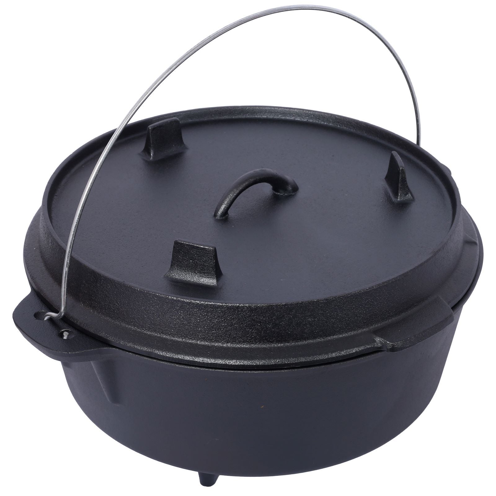 Outdoor Camping Deep Pot For Camping Fireplace Cooking Barbecue Baking Campfire With Leg Base