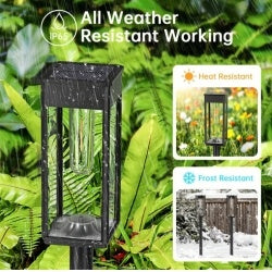 6 Pack Outdoor Solar Pathway Lights Cold White For Garden Pathway Driveway Decoration IP65 Waterproof