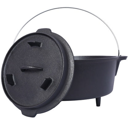 Outdoor Camping Deep Pot, Suitable For Camping Fireplace Cooking Barbecue Baking Campfire