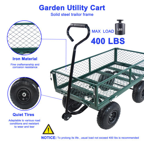 Wagon Cart Garden Cart Trucks Make It Easier To Transport Firewood Green - Outdoor Chilling