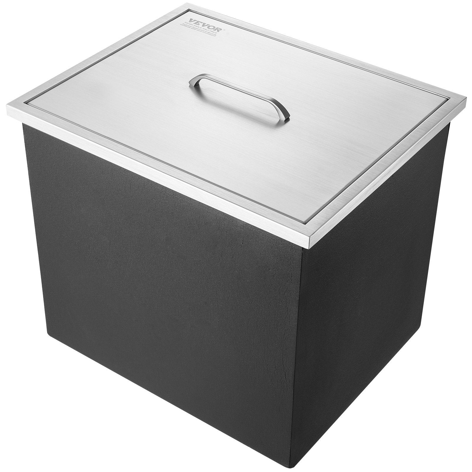 VEVOR Drop In Ice Chest, Stainless Steel Ice Cooler, Commercial Ice Bin With Cover, 40 Qt Outdoor Kitchen Ice Bar, Drain-pipe And Drain Plug Included, For Cold Wine Beer - Outdoor Chilling