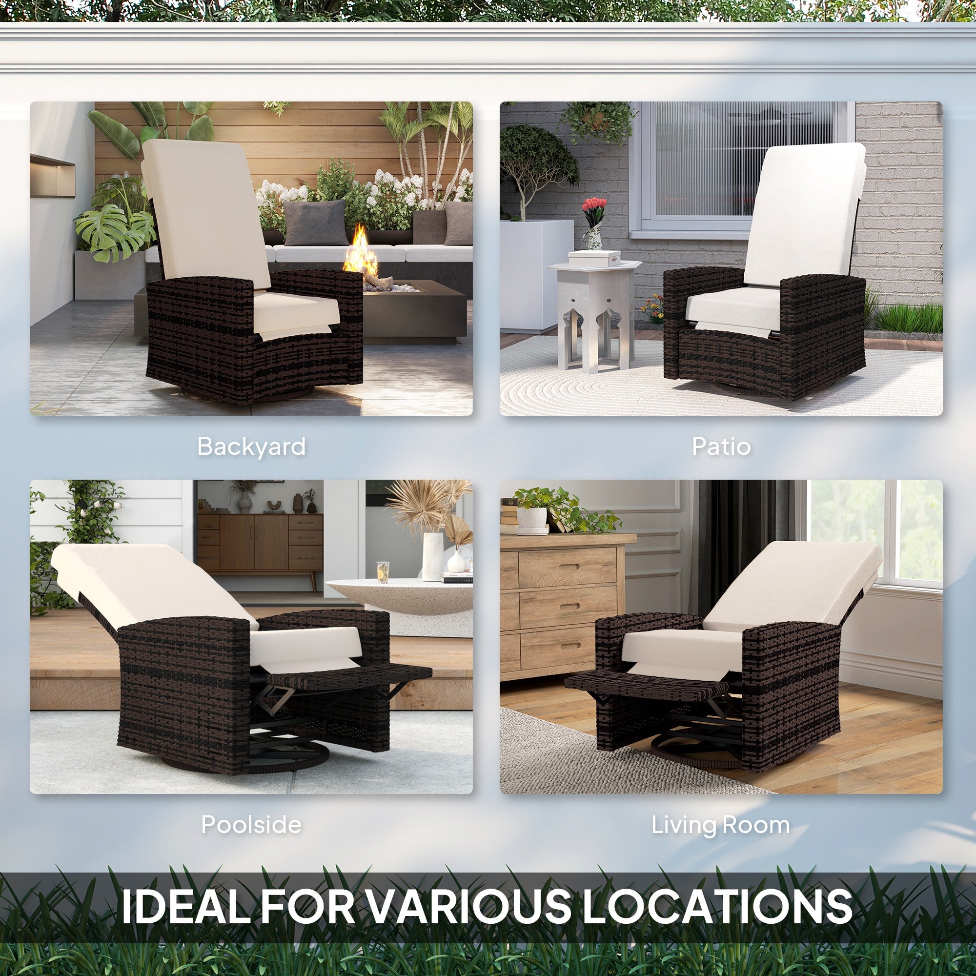 Outdoor Swivel Recliner Chair