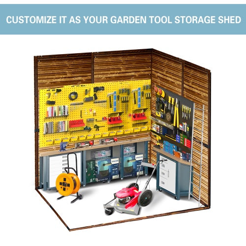4x6FT Iron-Wood Combination Tool Shed  A Perfect Blend Of Nature And Functionality