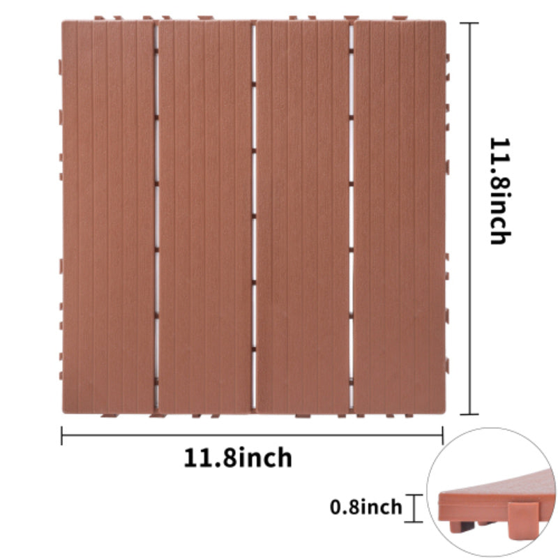 Plastic Interlocking Deck Tiles