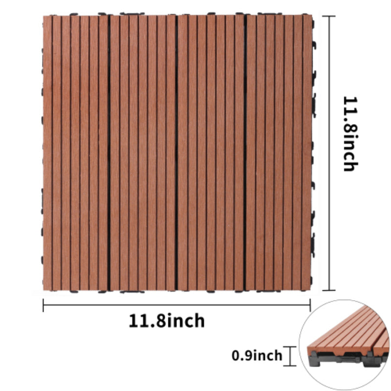 Wood Plastic Composite Deck Tiles Set Of 20