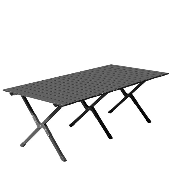 116X60X42cm Black Camping Roll Table