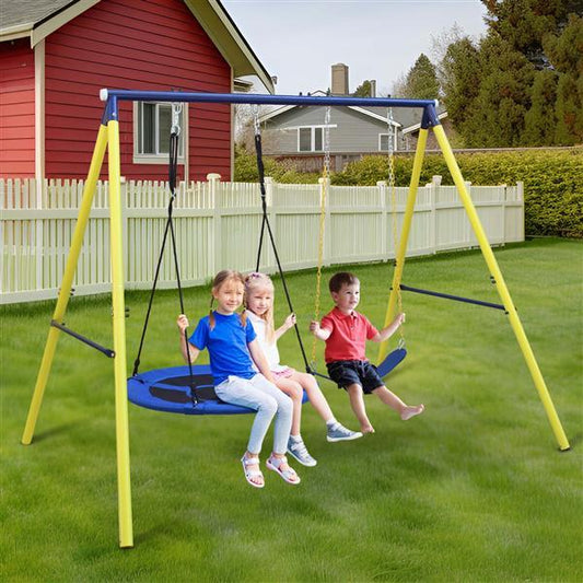 Indoor Outdoor Metal Swing With Seat Belt