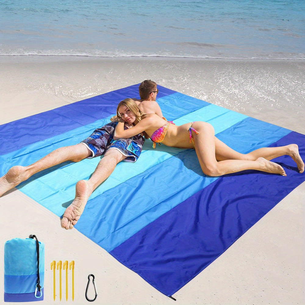 Waterproof Beach Mat - Sand proof, Portable Outdoor Blanket Ideal For Picnics, Travel, Camping And Hiking