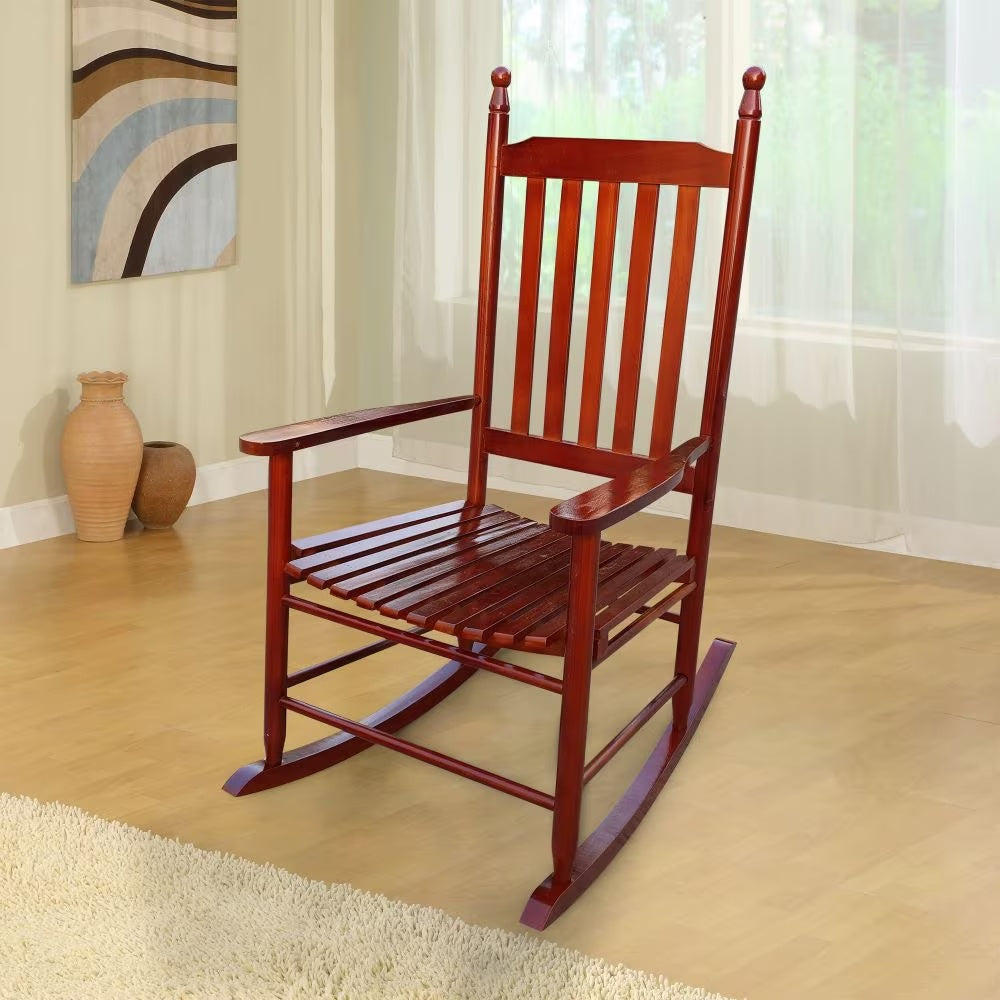 Wooden Porch Rocker Chair Brown