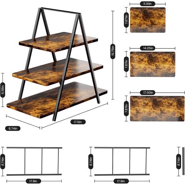 Wooden 3-tier Dessert Stand