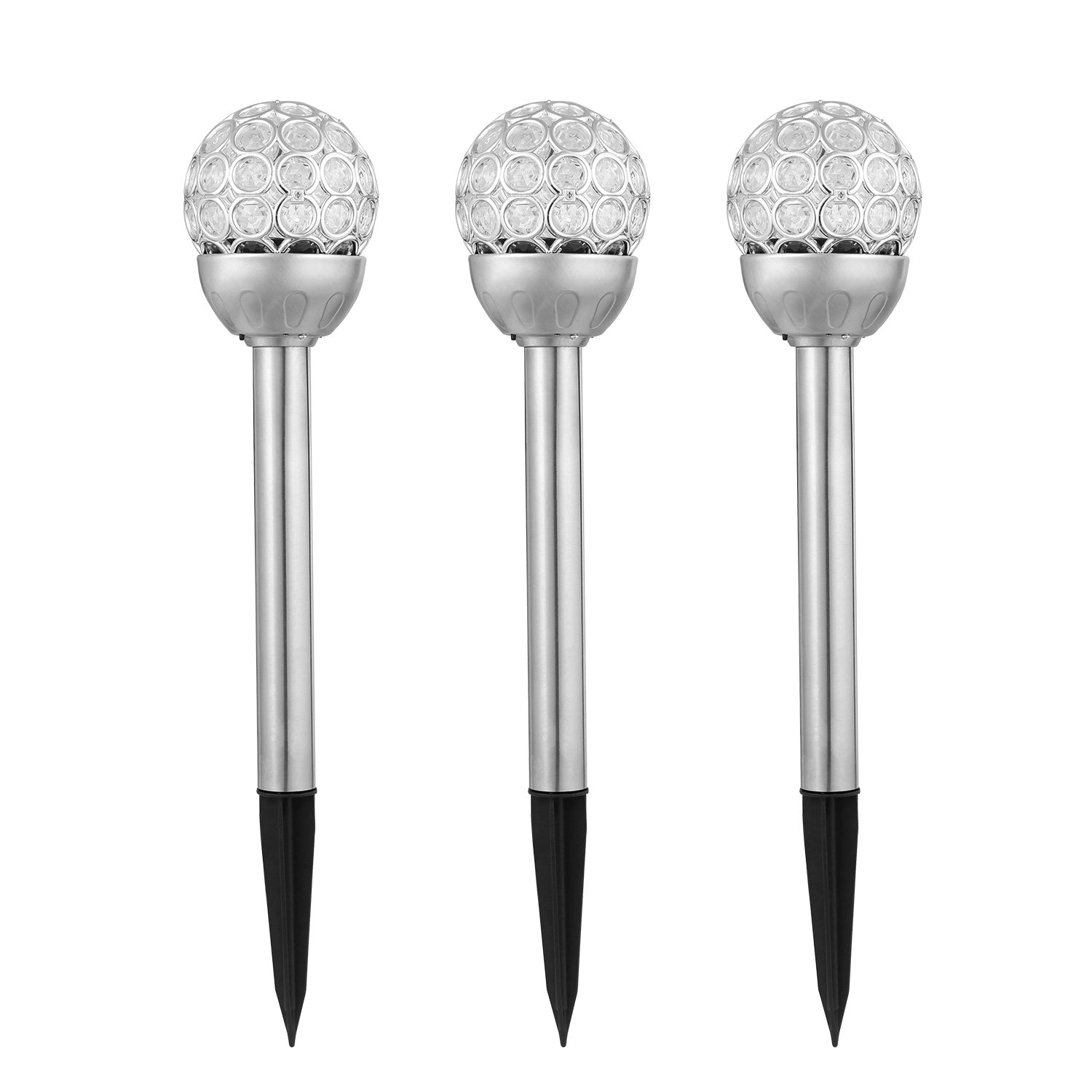 3Pcs Solar Pathway Lights IP44 Waterproof RGB Color Changing For Pathway Garden Walkway Yard Festival Decoration - Outdoor Chilling