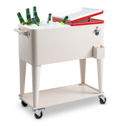 Refrigeration And Insulation Trolley 87.5x38.5x91cm Rectangular Plastic Box Iron Leg Tube Freezer And Insulation