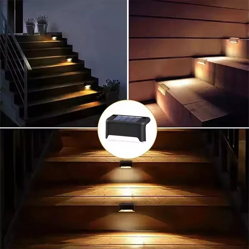 4 Solar LED Bright Deck Lights Outdoor Garden Patio Railing Decks Path Lighting Outdoor Garden Light Deck Lamp Solar Stairs Light - Outdoor Chilling