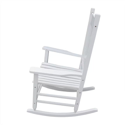 Wooden Porch Rocker Chair WHITE