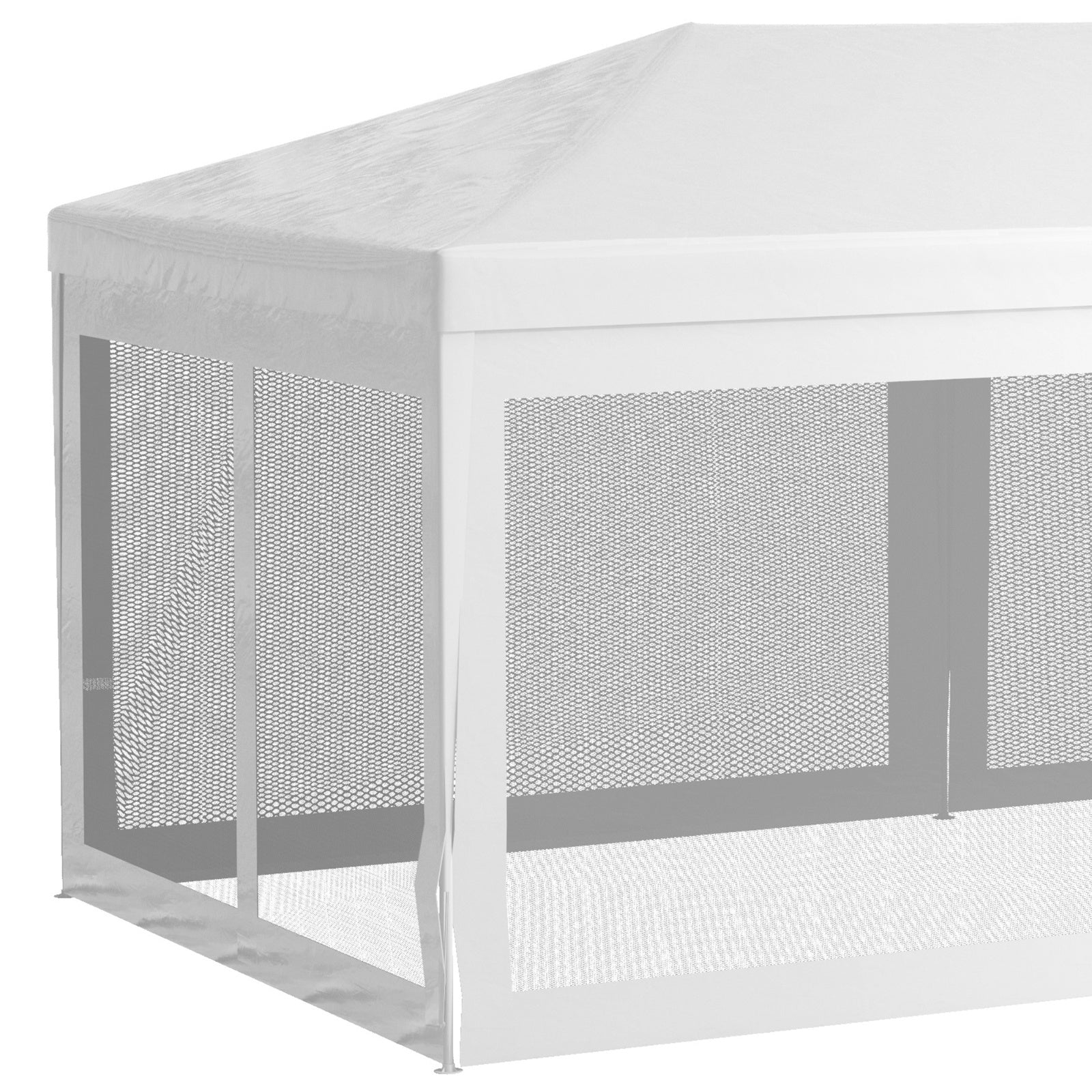 Outsunny 10' X 20' Party Tent, Outdoor Wedding Canopy & Gazebo With 6 Removable Sidewalls