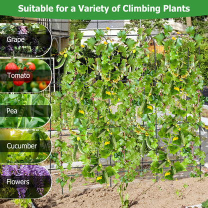 71 X 71 Inch U-Shaped Tall Garden Arched Trellis For Climbing Plants